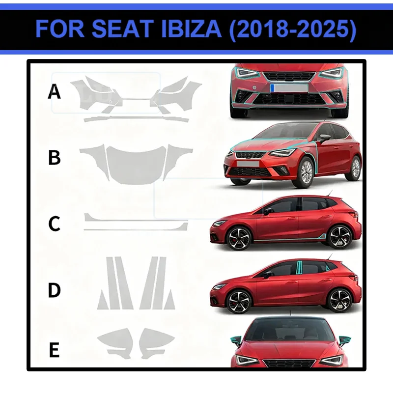 For Seat Cupra Ibiza 2018 2019 2020 2021 2022 2023 2024 Anti-Scratch Sticker Clear Film Body Sticker TPU Paint Protection Film
For Seat Cupra Ibiza 2018 2019 2020 2021 2022 2023 2024 Anti-Scratch Sticker Clear Film Body Sticker TPU Paint Protection Film