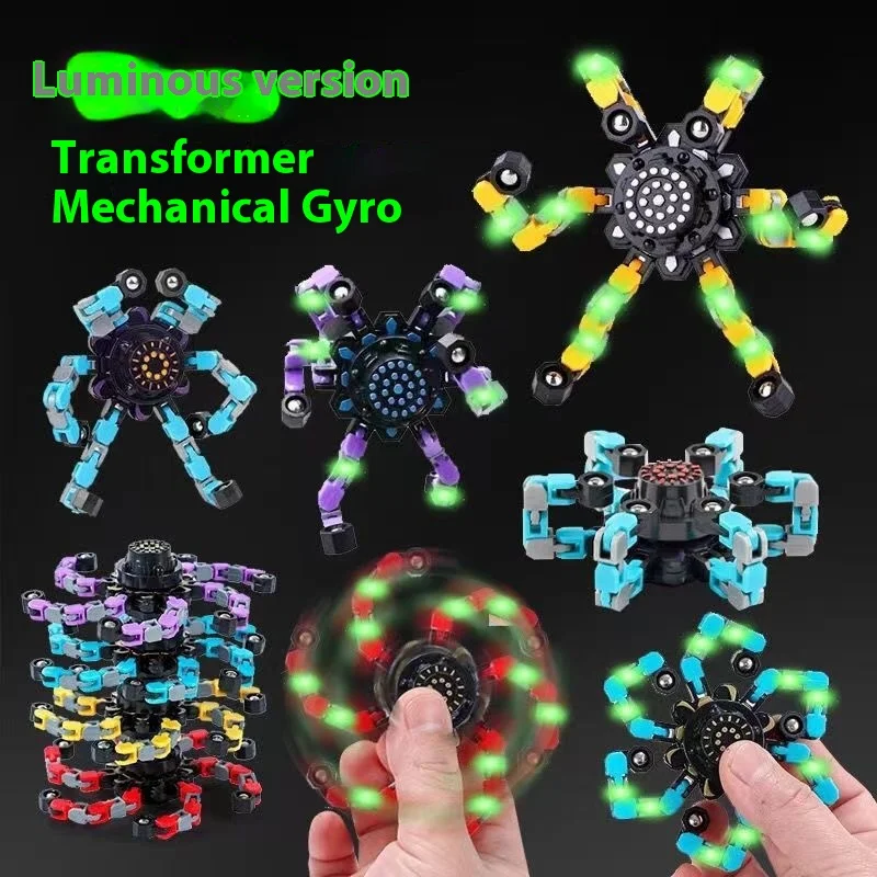 Fingertip finger gyro toy luminous gyro chain rotating changeable puzzle DIY decompression fluorescent machinery
Fingertip finger gyro toy luminous gyro chain rotating changeable puzzle DIY decompression fluorescent machinery