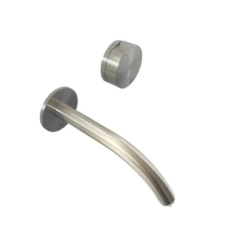 Brushed, into the wall basin faucet
Brushed, into the wall basin faucet