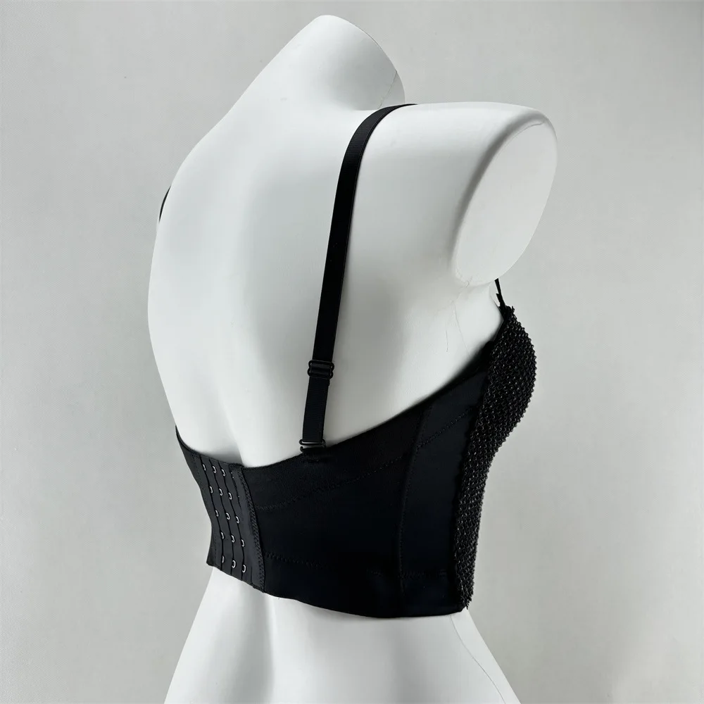 Fashion Nightclub Sexy European and American Net Drill Bra Outer Wear Body Shaping Fishbone Sling See-through Underwear
Fashion Nightclub Sexy European and American Net Drill Bra Outer Wear Body Shaping Fishbone Sling See-through Underwear