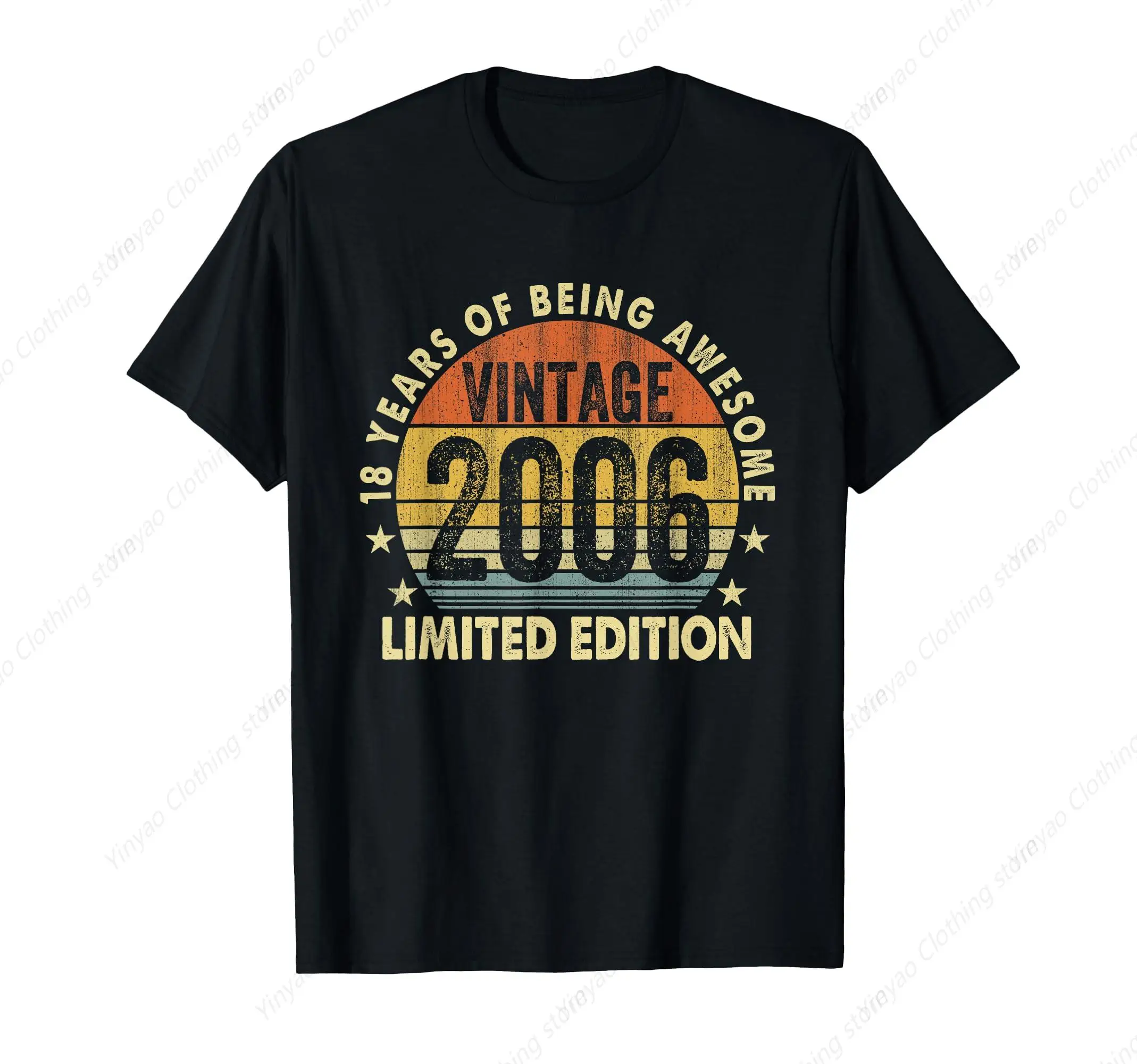Vintage 2006 Made In 2006 Cool Printed Shirt 19th Birthday Gift T-shirt Pure Cotton Black Casual T shirt
Vintage 2006 Made In 2006 Cool Printed Shirt 19th Birthday Gift T-shirt Pure Cotton Black Casual T shirt