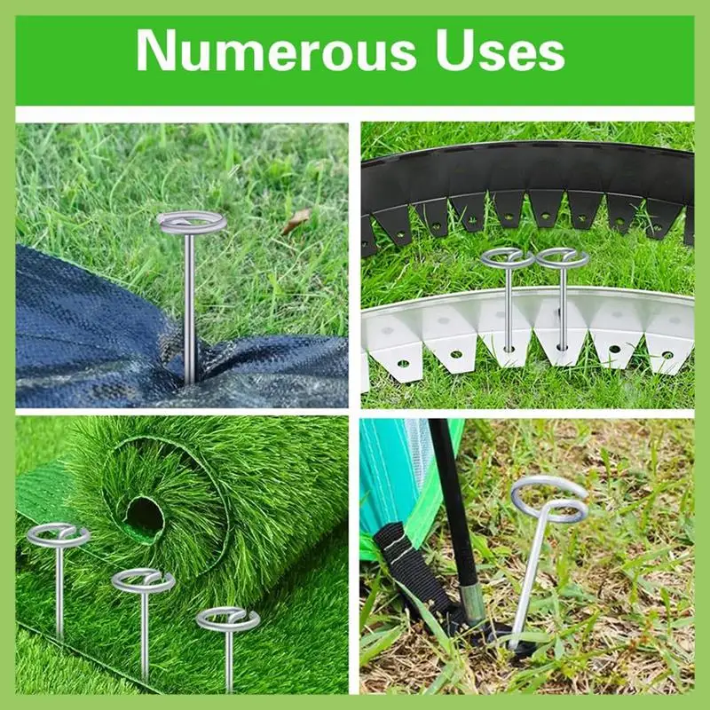 50Pcs Circle Top Landscape Staples, 6Inch Garden Stake Galvanized Landscape Fabric Stakes, Heavy Duty Yard Ground Pins Durable
50Pcs Circle Top Landscape Staples, 6Inch Garden Stake Galvanized Landscape Fabric Stakes, Heavy Duty Yard Ground Pins Durable