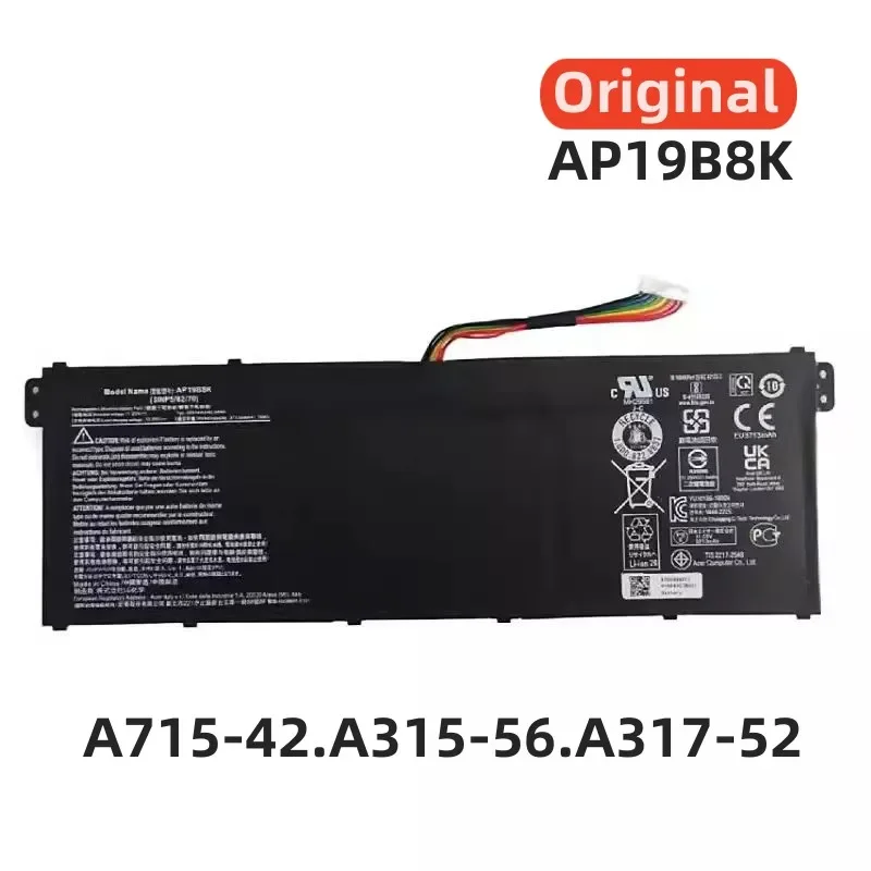 100%Original 11.25V 3831mAh for Acer AP19B5K AP19B8K AP19B8M A715-42 A315-56-57 A314 A317-52 A514 A515 CB315-3H Laptop Battery
100%Original 11.25V 3831mAh for Acer AP19B5K AP19B8K AP19B8M A715-42 A315-56-57 A314 A317-52 A514 A515 CB315-3H Laptop Battery