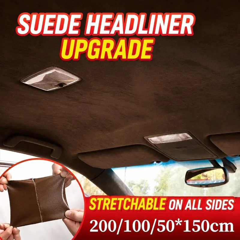 Self Adhesive Suede Fabric Car Headliner Fabric Auto Interior Upholstery Material for Roof Liner Door Panel Trim Max 200x150cm
Self Adhesive Suede Fabric Car Headliner Fabric Auto Interior Upholstery Material for Roof Liner Door Panel Trim Max 200x150cm