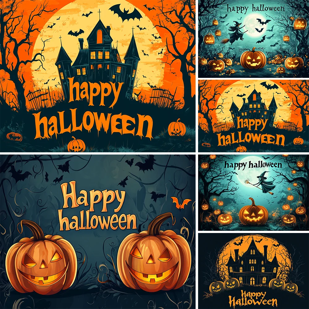 Happy Halloween Party Decor Background Graveyard Pumpkin Lights Witch Broom Halloween Eve Moon Horror Photography Backdrop
Happy Halloween Party Decor Background Graveyard Pumpkin Lights Witch Broom Halloween Eve Moon Horror Photography Backdrop