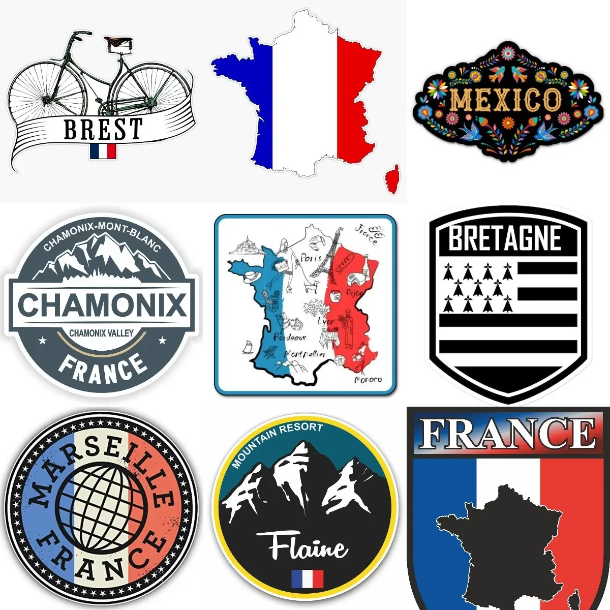 France French Flag Map Badge Creative Stickers for Decorate Laptop Window Car Motorcycle Bike Campe Off-road Decal Accessories
France French Flag Map Badge Creative Stickers for Decorate Laptop Window Car Motorcycle Bike Campe Off-road Decal Accessories