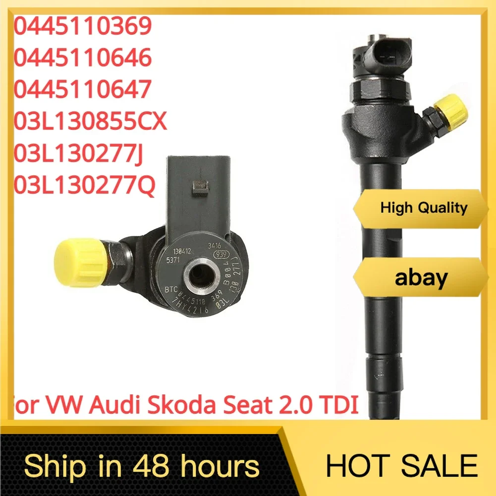 New high quality 0445110369 0445110646 03L130277J 03L130277Q New Diesel Fuel Injector for VW Amarok Passat TOURAN Audi A4 A6 Q5
New high quality 0445110369 0445110646 03L130277J 03L130277Q New Diesel Fuel Injector for VW Amarok Passat TOURAN Audi A4 A6 Q5