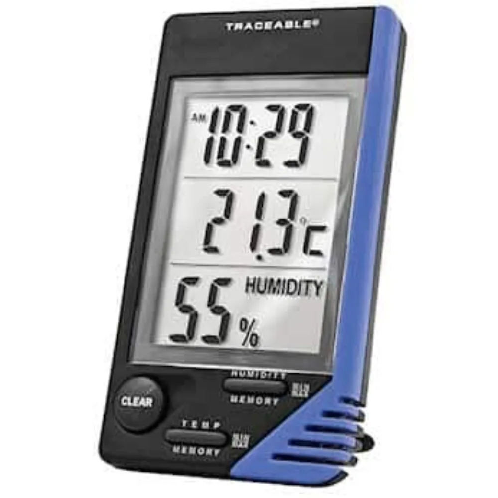 TRACEABLE - AO-90080-06 Traceable Thermometer with Clock, Humidity Monitor, and Calibration
TRACEABLE - AO-90080-06 Traceable Thermometer with Clock, Humidity Monitor, and Calibration
