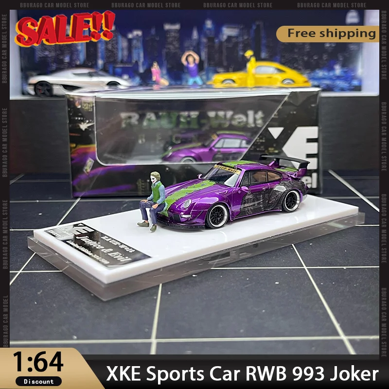 XKE 1:64 RWB 993 Джокер, ограниченная серия, спортивный автомобиль, игрушечная модель из сплава с широкофюмерным комплектом, японский тюнинговый стиль, коллекционный автомобиль 
XKE 1:64 RWB 993 Джокер, ограниченная серия, спортивный автомобиль, игрушечная модель из сплава с широкофюмерным комплектом, японский тюнинговый стиль, коллекционный автомобиль