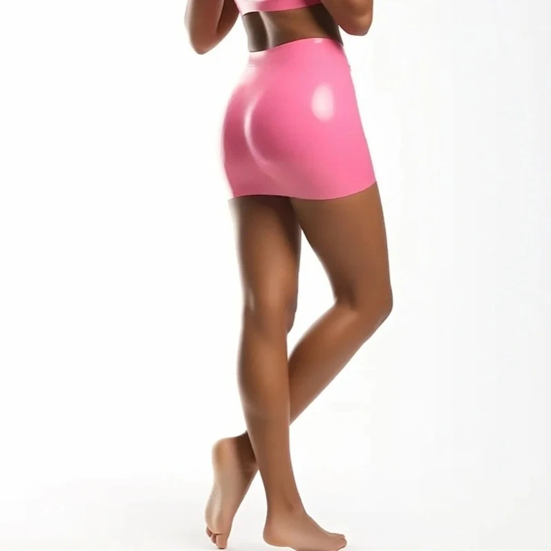 Pink Latex Bodycon Skirt Handmade High-Waisted Mini Rubber Skirt Sexy Club Costume Wear
Pink Latex Bodycon Skirt Handmade High-Waisted Mini Rubber Skirt Sexy Club Costume Wear