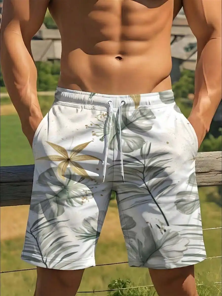 Mens Tropical Leaf Print Beach Shorts Quick-Dry Breathable Drawstring Waist Summer Vacation Poolside Wear
Mens Tropical Leaf Print Beach Shorts Quick-Dry Breathable Drawstring Waist Summer Vacation Poolside Wear