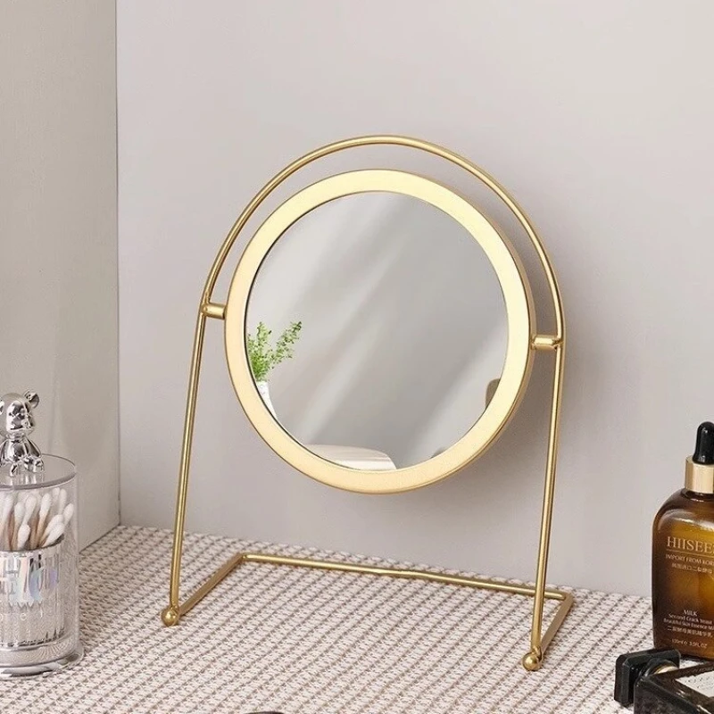 Luxury Style Round Makeup Mirror, Desktop Dressing Mirror for Home Bedroom, Ins Style Small Cosmetic Mirror for Dorm
Luxury Style Round Makeup Mirror, Desktop Dressing Mirror for Home Bedroom, Ins Style Small Cosmetic Mirror for Dorm