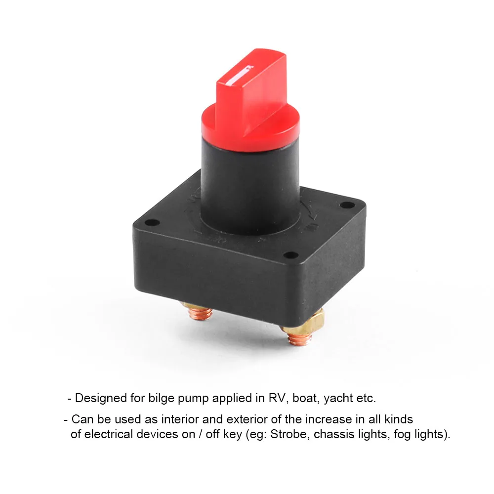 1pc Isolator Disconnect Rotary Switch Cut On/Off 300A Battery Fits for Marine Boat Yacht Car Van Truck Caravan Car Accessories
1pc Isolator Disconnect Rotary Switch Cut On/Off 300A Battery Fits for Marine Boat Yacht Car Van Truck Caravan Car Accessories