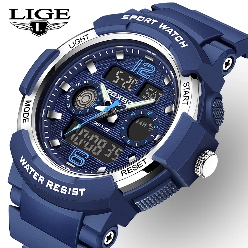 FOXBOX New Digital Mens Watch Fashion LIGE Sports Watchproof Quartz Wristwatches Male Military Luminous Watches Men Reloj Hombre
FOXBOX New Digital Mens Watch Fashion LIGE Sports Watchproof Quartz Wristwatches Male Military Luminous Watches Men Reloj Hombre
