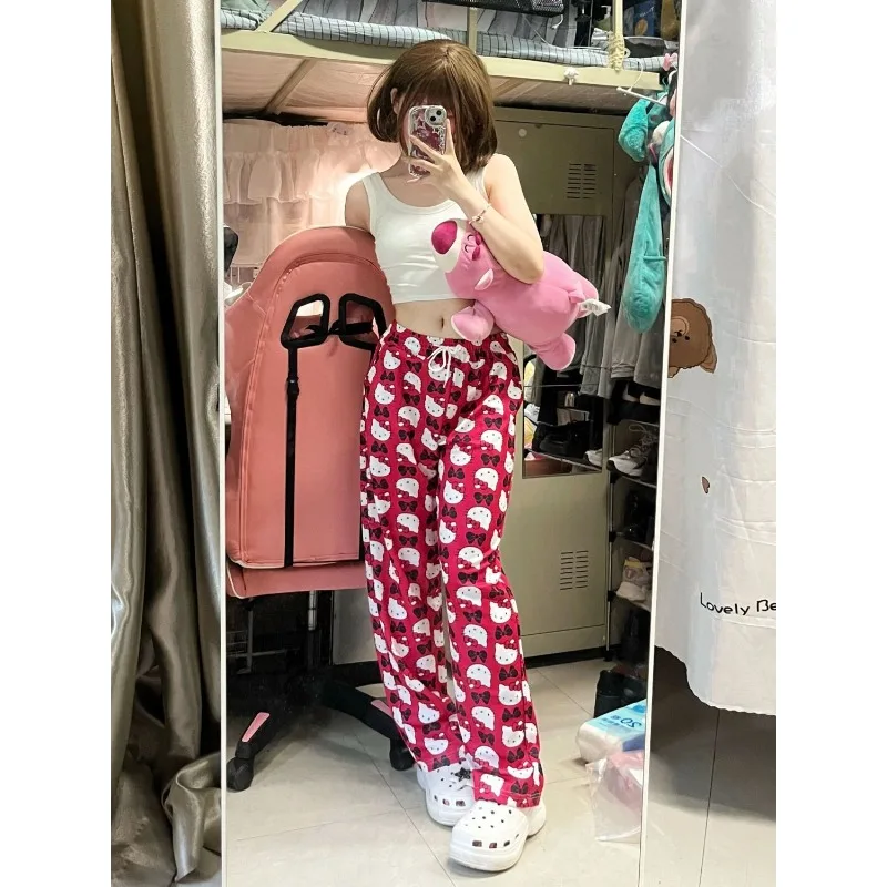 Trousers Hello Kitty Printing High Waist Long Pants Dopamine Dressing Up Fashion Personality Cartoon Cute Straight Pants
Trousers Hello Kitty Printing High Waist Long Pants Dopamine Dressing Up Fashion Personality Cartoon Cute Straight Pants