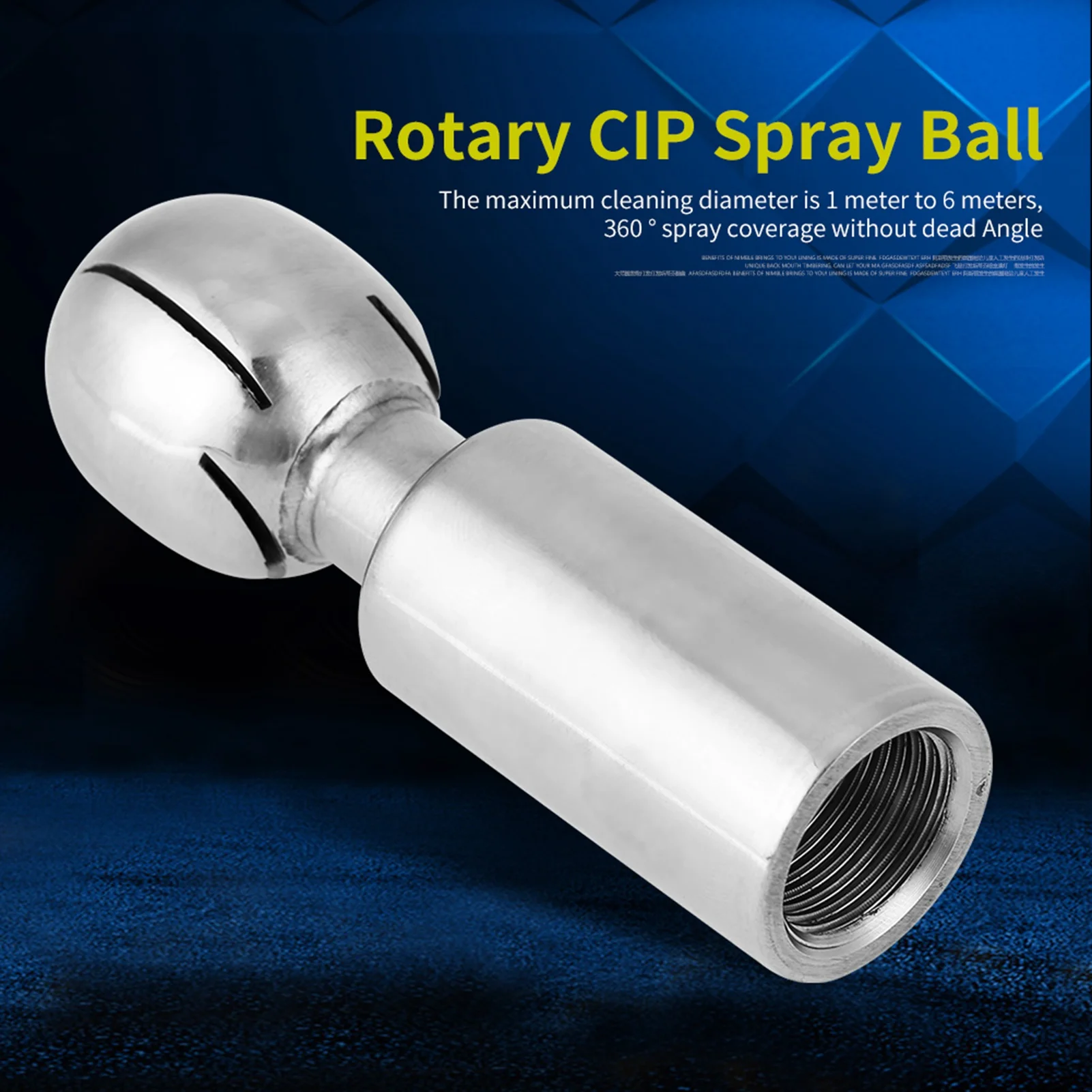 G3/8 Inch Female Thread Sanitary Stainless Rotary Spray Ball for CIP Cleaning G3/8 Inch Rotary Spray Ball
G3/8 Inch Female Thread Sanitary Stainless Rotary Spray Ball for CIP Cleaning G3/8 Inch Rotary Spray Ball