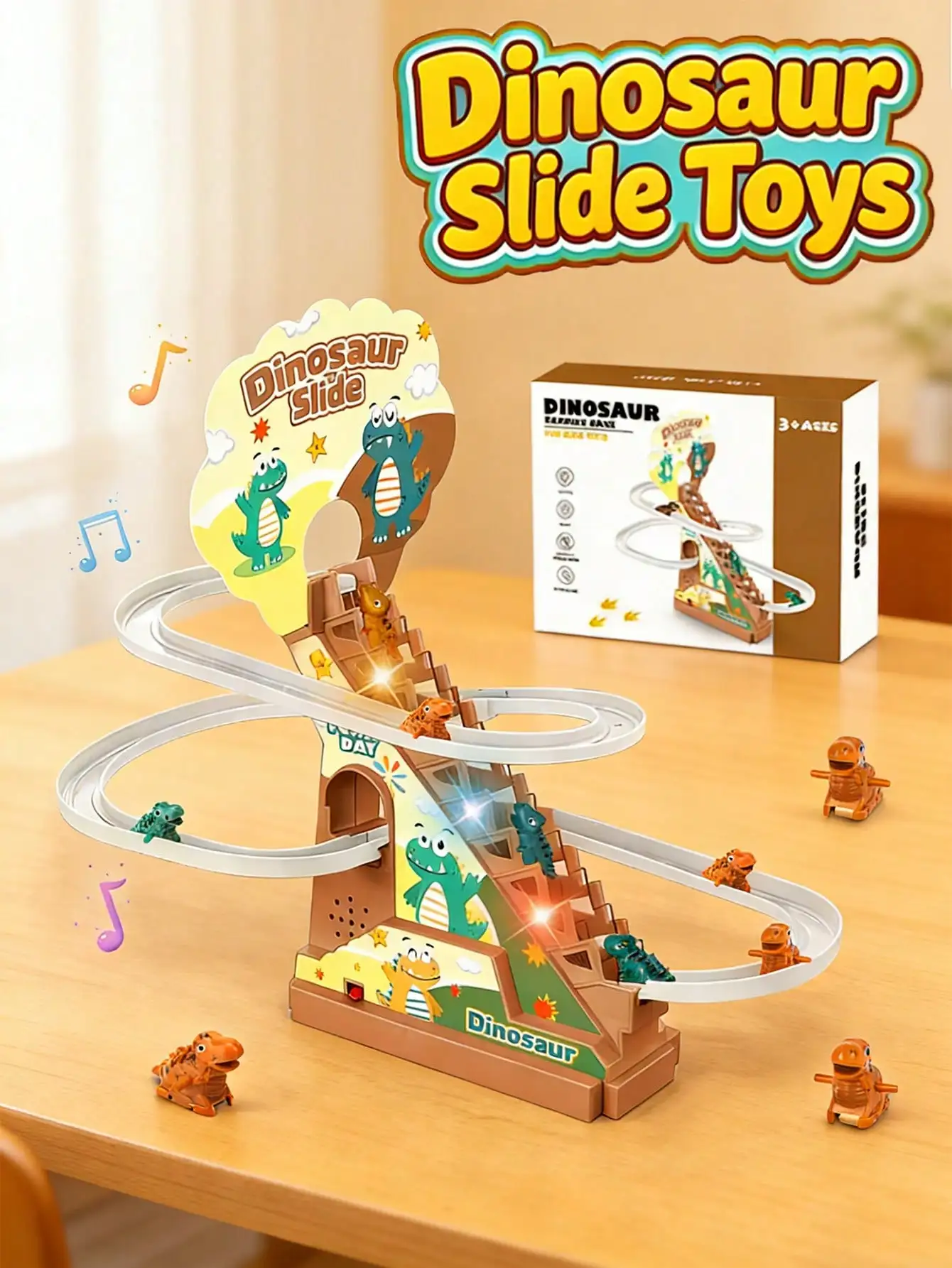 Electric Dinosaur Climbing Stairs Track Set with Cars, Lights Music Interactive Gift
Electric Dinosaur Climbing Stairs Track Set with Cars, Lights Music Interactive Gift