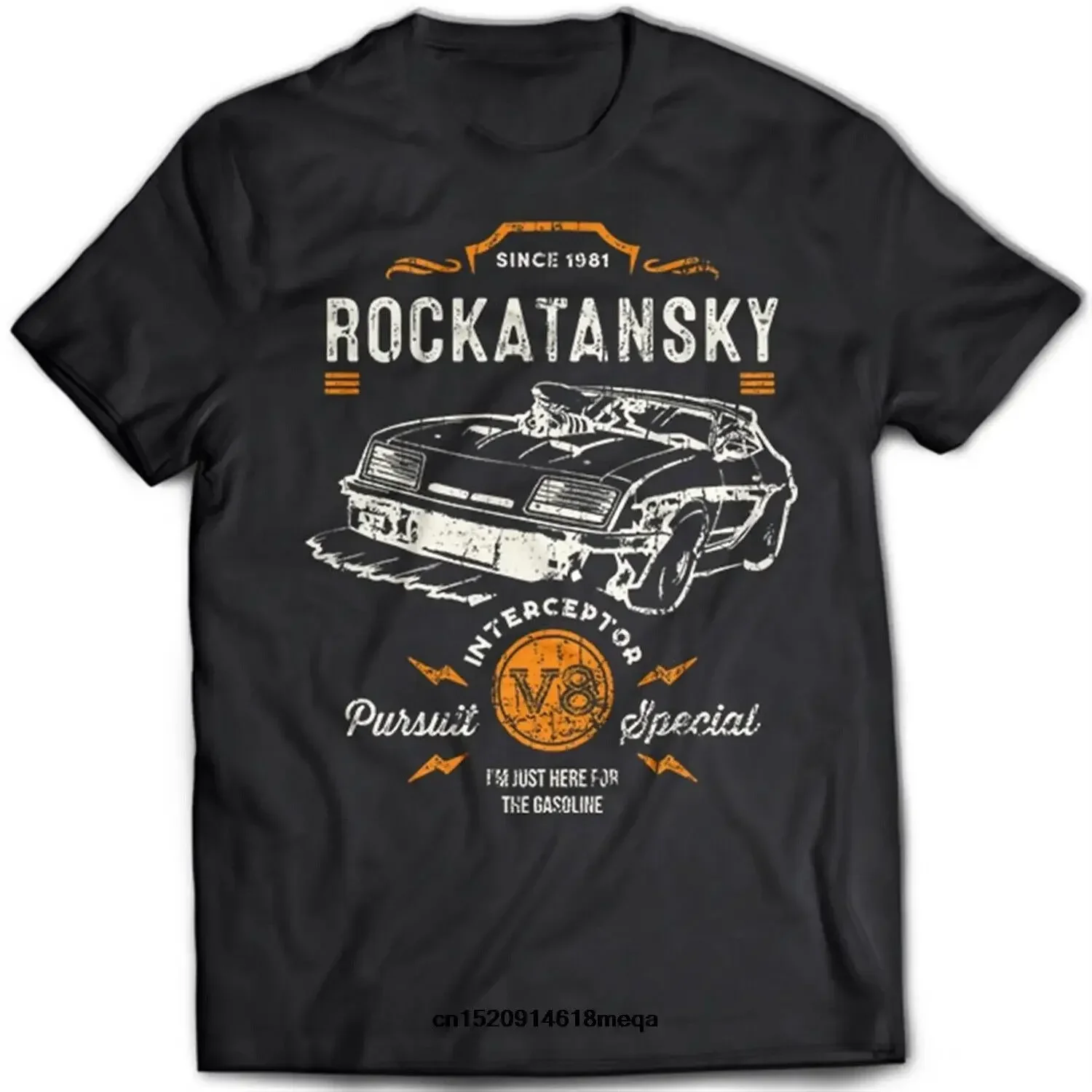 Rockatansky Men T-shirt Mad Max Size S-5XL Adult Regular Fit O-Necked T-shirt Classic T-Shirt Men's clothing
Rockatansky Men T-shirt Mad Max Size S-5XL Adult Regular Fit O-Necked T-shirt Classic T-Shirt Men's clothing