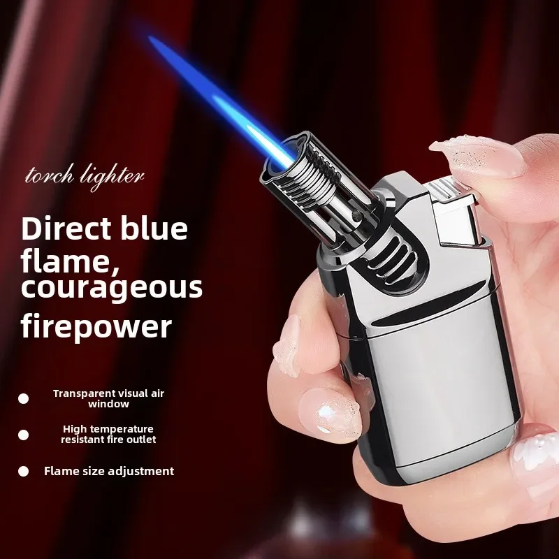 Mini Metal Windproof Cigar Lighter Welding Gun Butane Gas Lighter Turbine Torch Lighters Gadgets For Men(NO Gas)
Mini Metal Windproof Cigar Lighter Welding Gun Butane Gas Lighter Turbine Torch Lighters Gadgets For Men(NO Gas)