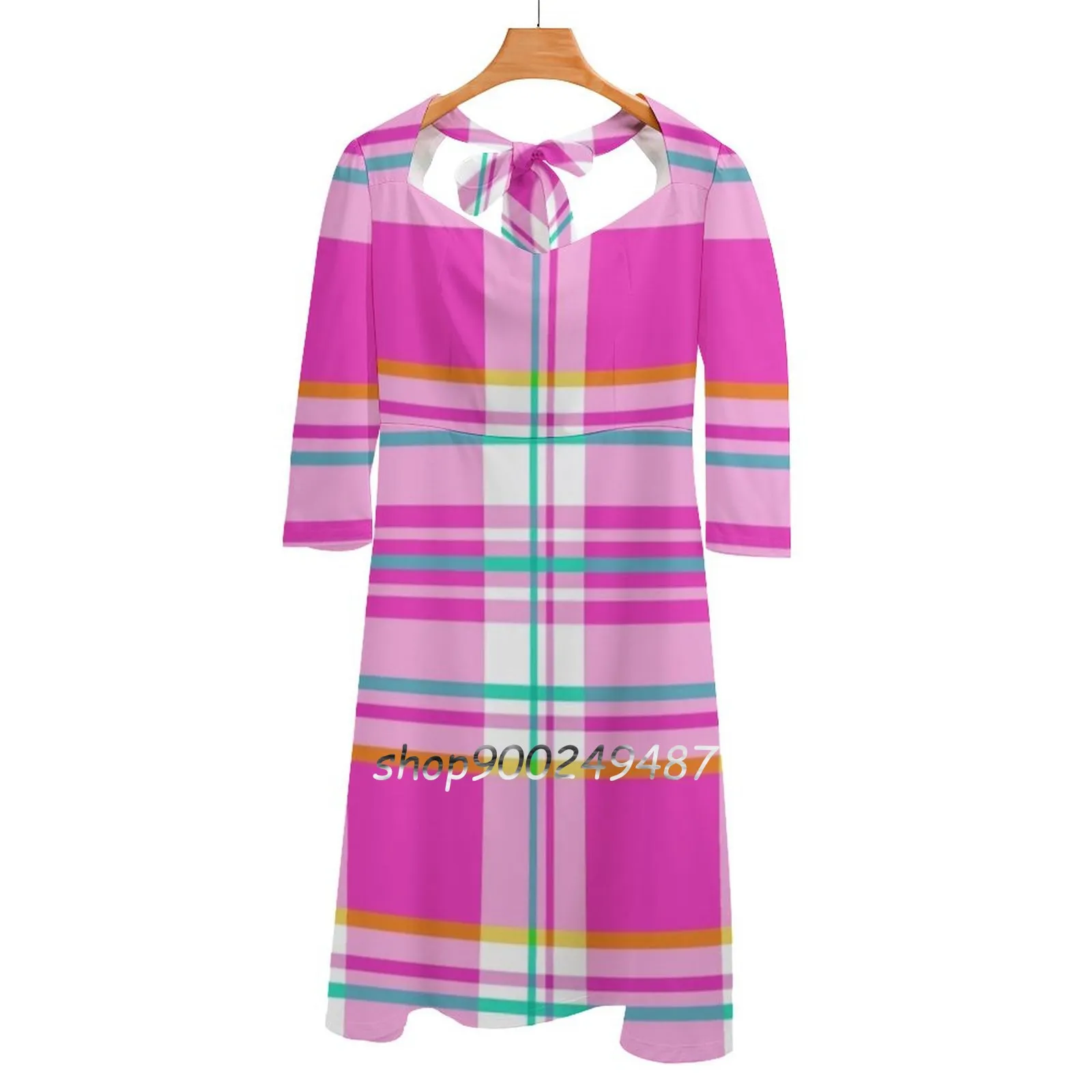 Pink And Green Plaid Spring Preppy Sweet Elegant Dress Women Korean Kawaii Square Collar Dress Pink And Green Spring Preppy
Pink And Green Plaid Spring Preppy Sweet Elegant Dress Women Korean Kawaii Square Collar Dress Pink And Green Spring Preppy