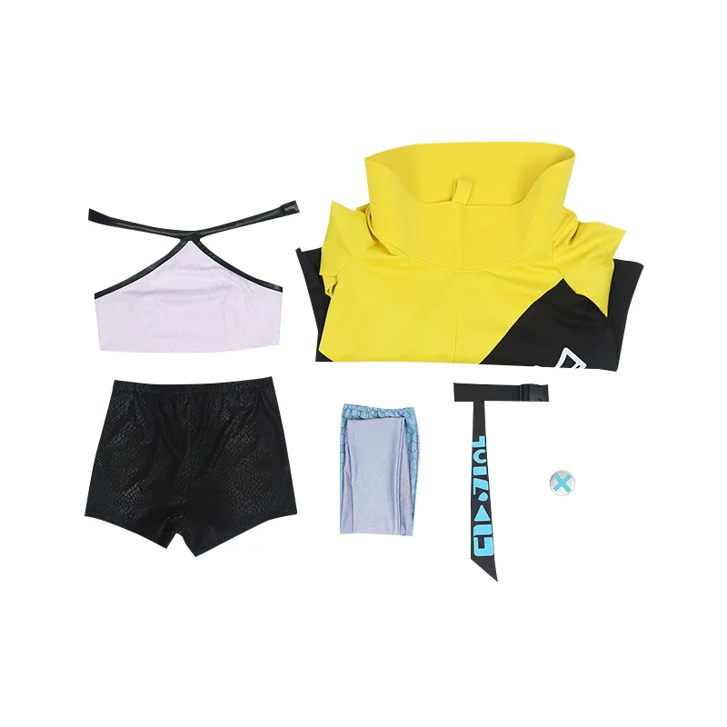 Scarlet and Violet Iono Miccostumes Women's Cosplay Costume Halter Crop Top and Jacket with Socks and Leg Ring Halloween Party
Scarlet and Violet Iono Miccostumes Women's Cosplay Costume Halter Crop Top and Jacket with Socks and Leg Ring Halloween Party