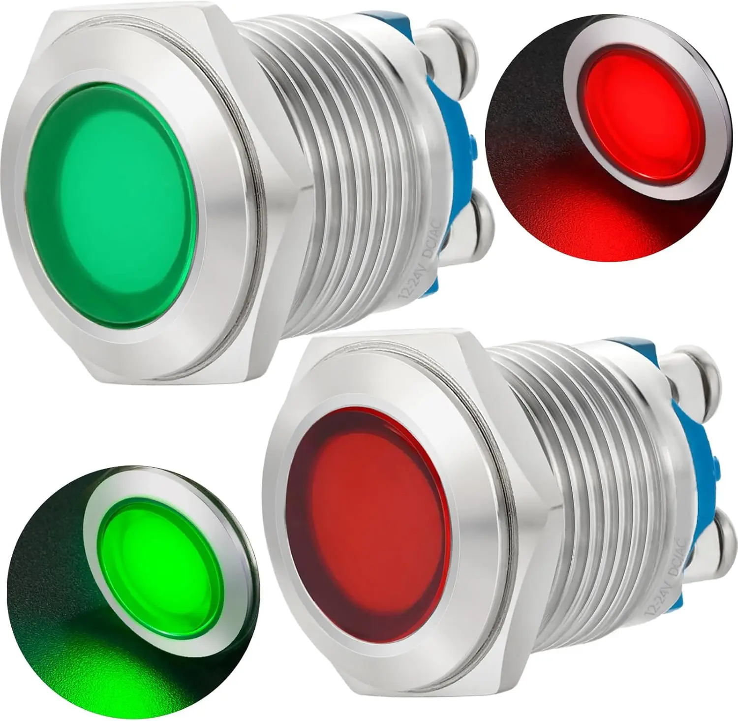 Индикаторная лампа 16 мм, светодиодная сигнальная лампа 12 В/24 В, водонепроницаемый винтовой разъем, матовая поверхность, красный и зеленый цвета (2 шт.)
Индикаторная лампа 16 мм, светодиодная сигнальная лампа 12 В/24 В, водонепроницаемый винтовой разъем, матовая поверхность, красный и зеленый цвета (2 шт.)