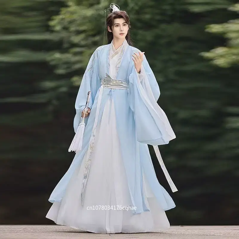 Classic Chinese Hanfu Traditional Embroidery Cross Collar Long Robe Men Women Halloween Fairy Martial Cosplay Clothing Stage
Classic Chinese Hanfu Traditional Embroidery Cross Collar Long Robe Men Women Halloween Fairy Martial Cosplay Clothing Stage