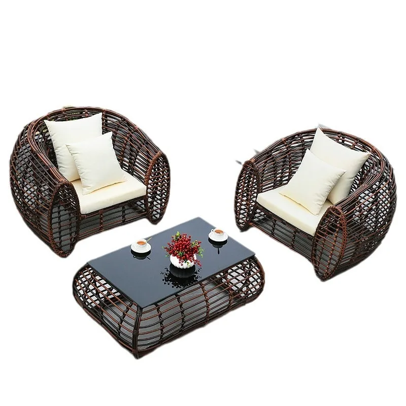 Rattan chair furniture set Balcony casual simple modern living room woven rattan coffee table
Rattan chair furniture set Balcony casual simple modern living room woven rattan coffee table