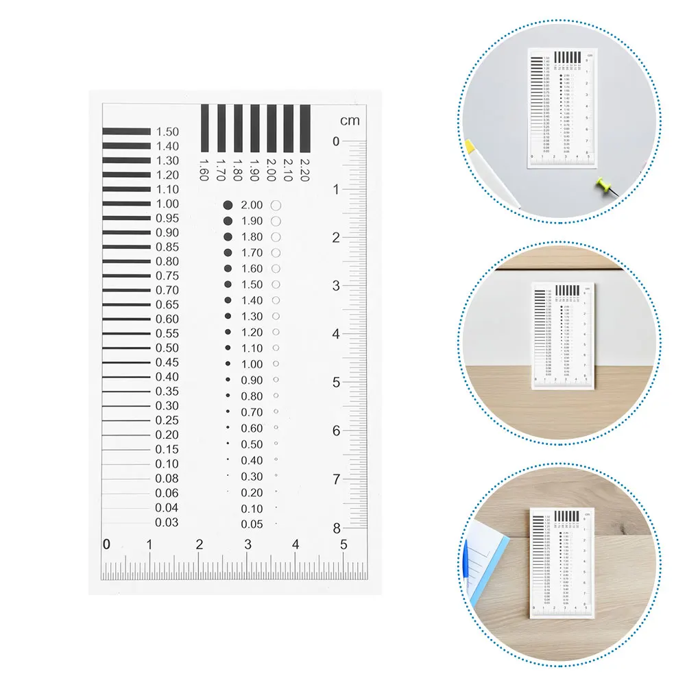 2 Pcs Measuring Ruler for Defect Detection Chart Precision Measurement Pocket Size Crack Width Gauge Plastic Material Line Width
2 Pcs Measuring Ruler for Defect Detection Chart Precision Measurement Pocket Size Crack Width Gauge Plastic Material Line Width