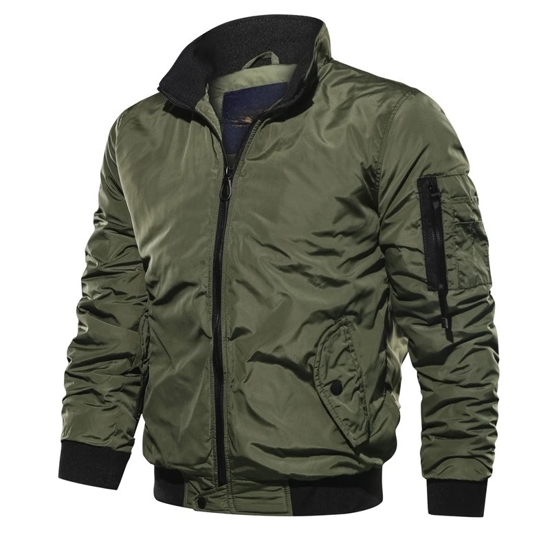 The New Men's Jacket for Foreign Trade A Casual Solid Color Stand-up Collar Flight Jacket Is Fashionable and Individual Comfort
The New Men's Jacket for Foreign Trade A Casual Solid Color Stand-up Collar Flight Jacket Is Fashionable and Individual Comfort