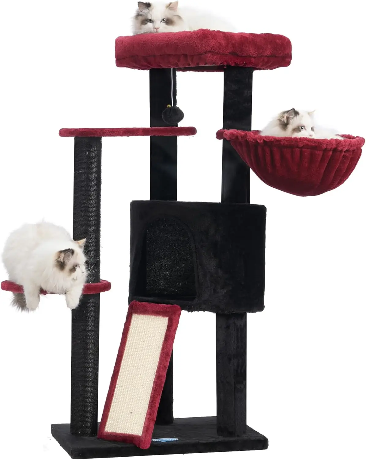 Cat Tower with Padded Plush Perch and Cozy Basket, Multi-Platform for Jump
Cat Tower with Padded Plush Perch and Cozy Basket, Multi-Platform for Jump