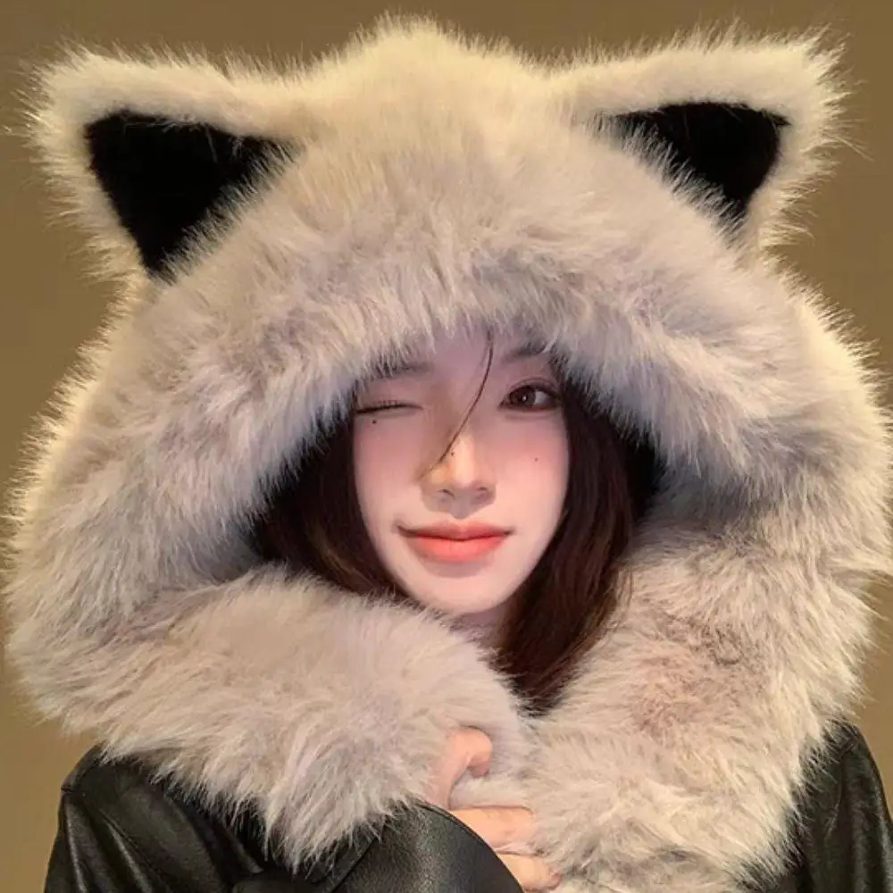 Корейская осенне-зимняя шапка-балаклава с лисьими ушками, плюшевая шапка для женщин, меховая уличная одежда, теплая шапка, уличная модная шапка-ушанка, теплая шапка на шею 
Корейская осенне-зимняя шапка-балаклава с лисьими ушками, плюшевая шапка для женщин, меховая уличная одежда, теплая шапка, уличная модная шапка-ушанка, теплая шапка на шею
