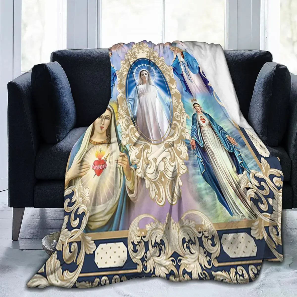 Jesus Virgin Mary Christian Catholic Blankets Fleece Spring Autumn Multifunction Warm Throw Blanket for Home Car Bedspread
Jesus Virgin Mary Christian Catholic Blankets Fleece Spring Autumn Multifunction Warm Throw Blanket for Home Car Bedspread
