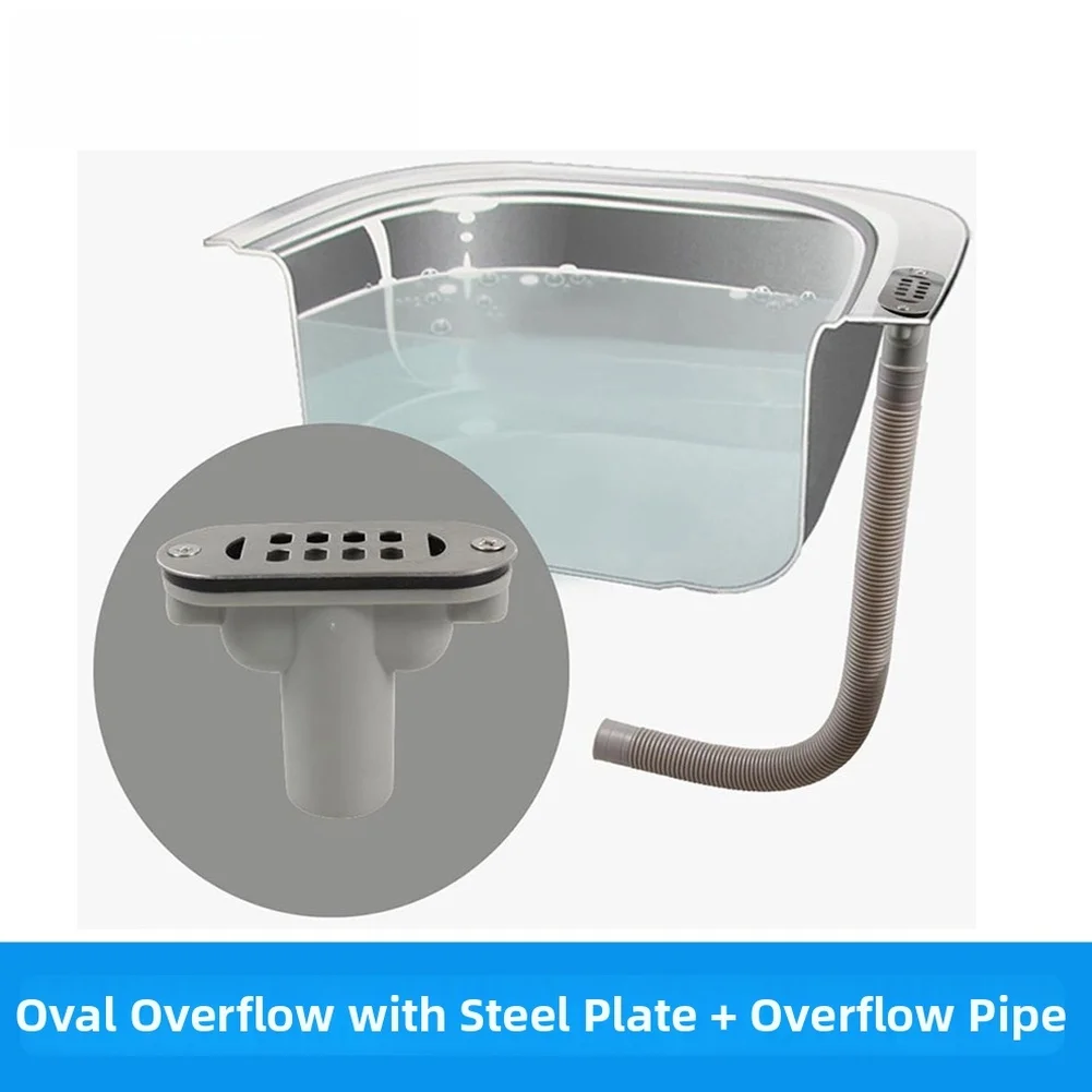 Overflow Device Kitchen Sink Oval Overflow Strainer With Steel Grid And 460mm Drain Pipe Prevent Leaks Home Tool Parts
Overflow Device Kitchen Sink Oval Overflow Strainer With Steel Grid And 460mm Drain Pipe Prevent Leaks Home Tool Parts