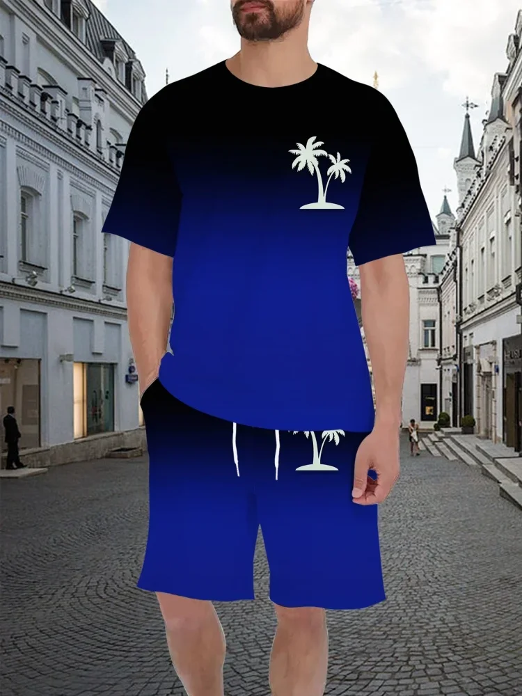 Men's Hawaiian Palm Tree Print Tees Set Summer Casual T-shirts Shorts Suit Tropical Beach Holiday Vacation Fashion Two-piece Set
Men's Hawaiian Palm Tree Print Tees Set Summer Casual T-shirts Shorts Suit Tropical Beach Holiday Vacation Fashion Two-piece Set