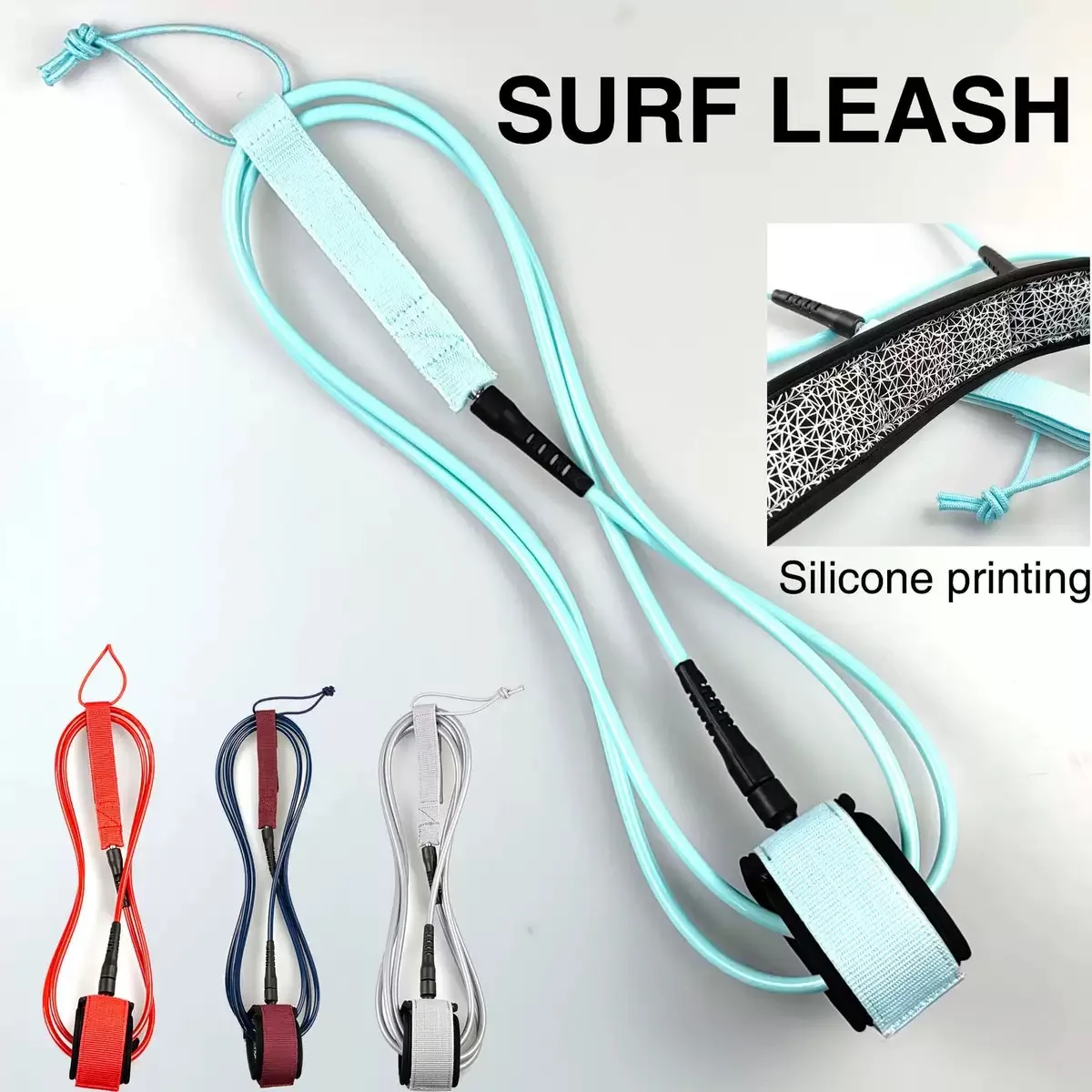 Surfing rope 7mm diameter surfboard foot rope with silicone printed surfing foot rope Kayaking Longboard Paddleboard Water Sport
Surfing rope 7mm diameter surfboard foot rope with silicone printed surfing foot rope Kayaking Longboard Paddleboard Water Sport