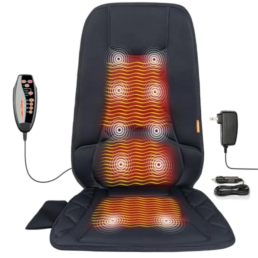 10 Vibration Motors, Massage Seat Cushion with Heat, Back Massager for Chair Back Massager Heated Seat Cover Massage Chair Pad
10 Vibration Motors, Massage Seat Cushion with Heat, Back Massager for Chair Back Massager Heated Seat Cover Massage Chair Pad