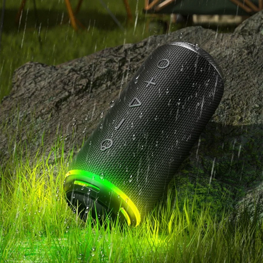 New Bluetooth Waterproof Speaker Green Colorful Ambient Light Outdoor Portable Speaker High-power Wireless Subwoofer Sound Box
New Bluetooth Waterproof Speaker Green Colorful Ambient Light Outdoor Portable Speaker High-power Wireless Subwoofer Sound Box