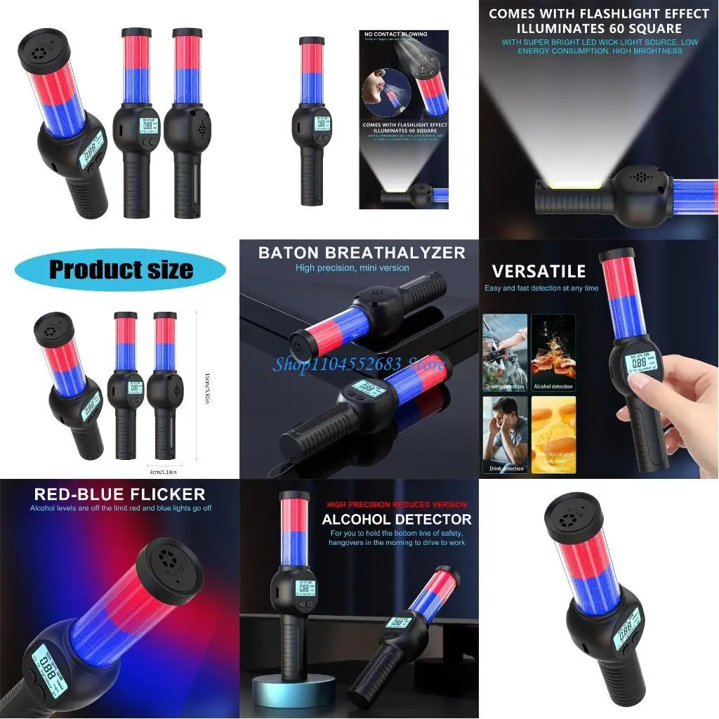 Y6GD Digital Meter Professional Breathalyzer with Large LED Screen Flashlight & Flicker Quick Response Testing Meter
Y6GD Digital Meter Professional Breathalyzer with Large LED Screen Flashlight & Flicker Quick Response Testing Meter