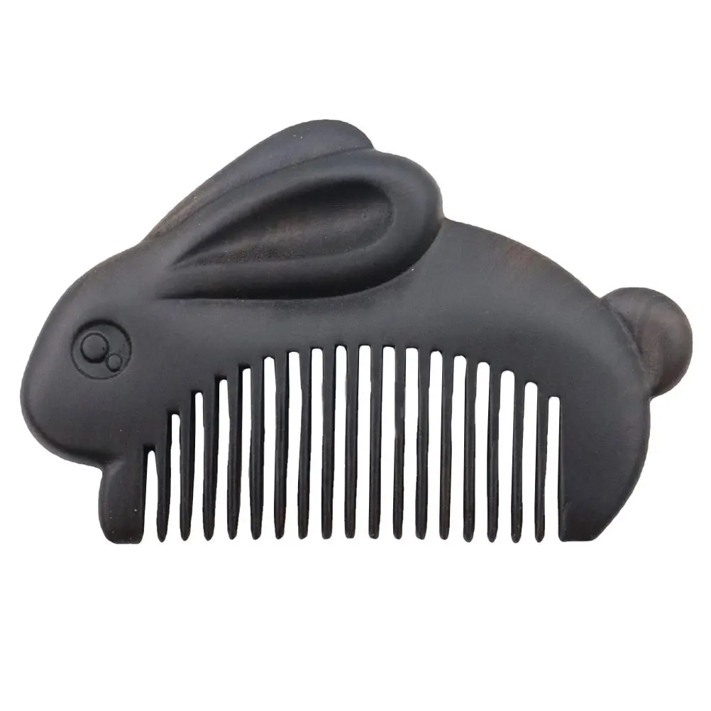 Деревянная расческа с очаровательным дизайном кролика, маленькая портативная антистатическая массажная расческа из натурального сандалового дерева для женщин, подарок 
Деревянная расческа с очаровательным дизайном кролика, маленькая портативная антистатическая массажная расческа из натурального сандалового дерева для женщин, подарок