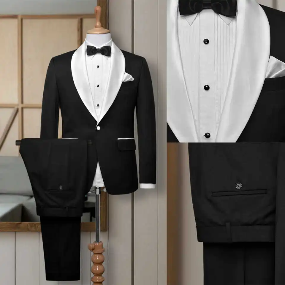 Modern Men's Suits Tailored 2-Piece Blazer Pants Single Breasted Lapel Custom Made Plus Size Tuxedo Trajes Para Hombre
Modern Men's Suits Tailored 2-Piece Blazer Pants Single Breasted Lapel Custom Made Plus Size Tuxedo Trajes Para Hombre