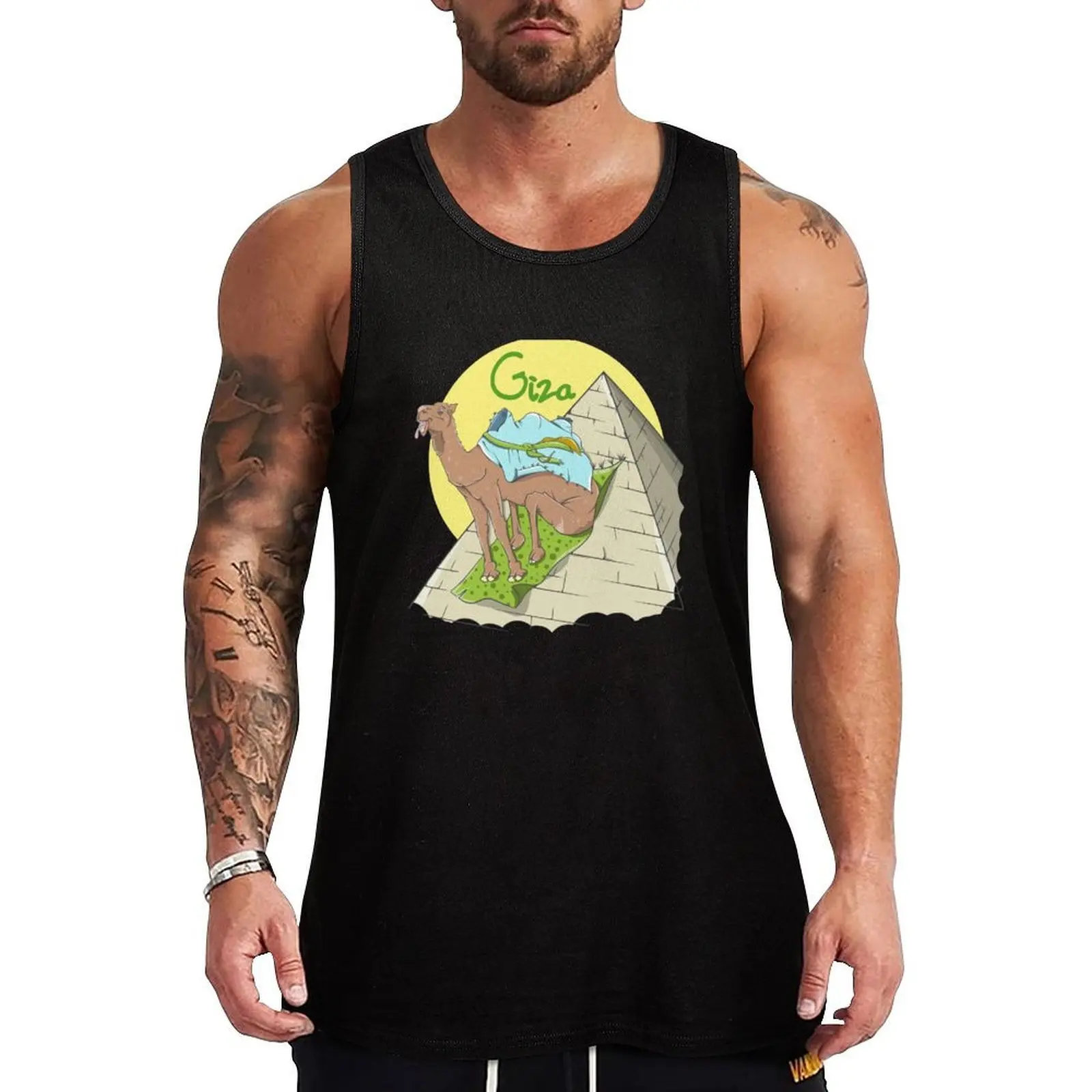 Camel Giza Pyramid Tank Top gym accessories man fashion 2025 man Sleeveless top Men's t-shirts
Camel Giza Pyramid Tank Top gym accessories man fashion 2025 man Sleeveless top Men's t-shirts