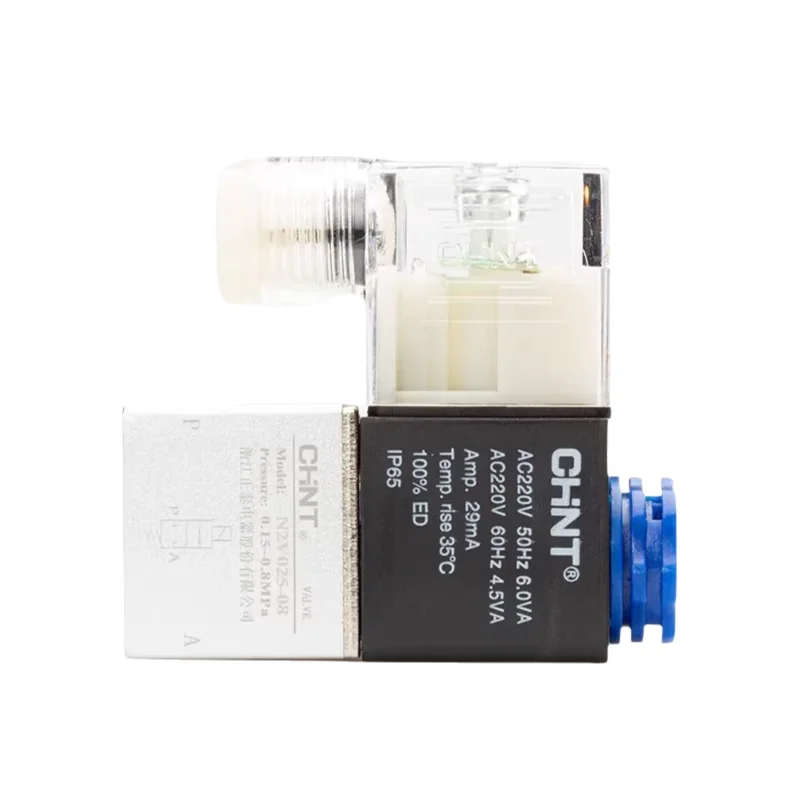 CHINT 2V025-08 Solenoid Valve 2 Position 2 Way Pneumatic Control Valve 1/4" Port AC220V DC24V
CHINT 2V025-08 Solenoid Valve 2 Position 2 Way Pneumatic Control Valve 1/4" Port AC220V DC24V