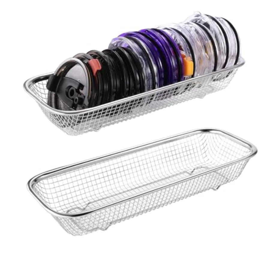2Pack Stainless Steel Tumbler Cup Lid Organizer Inside Cabinet, Mason Jar Lid Holder, Rectangular Basket for Storage of Silverw
2Pack Stainless Steel Tumbler Cup Lid Organizer Inside Cabinet, Mason Jar Lid Holder, Rectangular Basket for Storage of Silverw