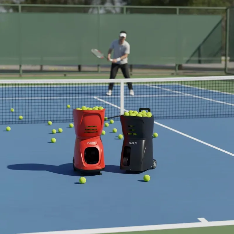 PUSUN PT9001 PRO Portable Tennis Ball Machine APP & Remote Control 35 Programmable Points Ultra Long Battery Standby
