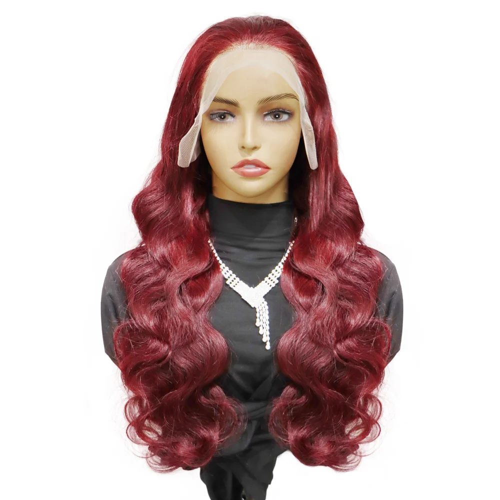 99J Burgundy Lace Front Wig Body Wave Red Colored Human Hair Wigs 13x4 Transparent Lace Frontal Wig
99J Burgundy Lace Front Wig Body Wave Red Colored Human Hair Wigs 13x4 Transparent Lace Frontal Wig