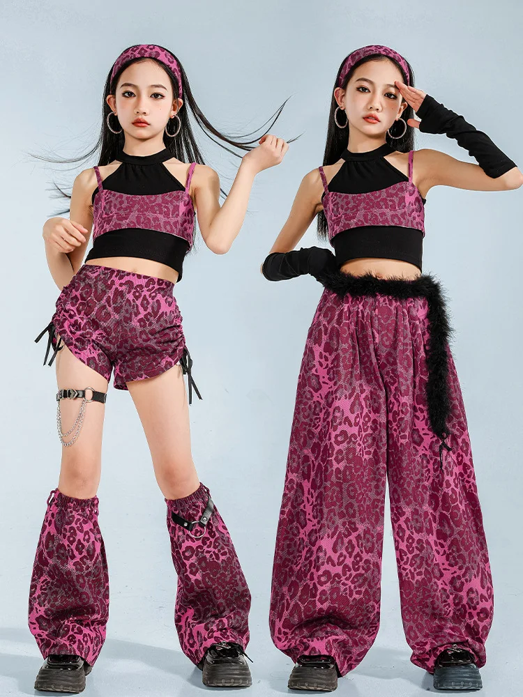 K-pop Girls Leopard Crop Tops Street Dancing Cargo Pants Kid Hip Hop Jazz Shorts Clothes Set Child Streetwear Elegant Costume
K-pop Girls Leopard Crop Tops Street Dancing Cargo Pants Kid Hip Hop Jazz Shorts Clothes Set Child Streetwear Elegant Costume