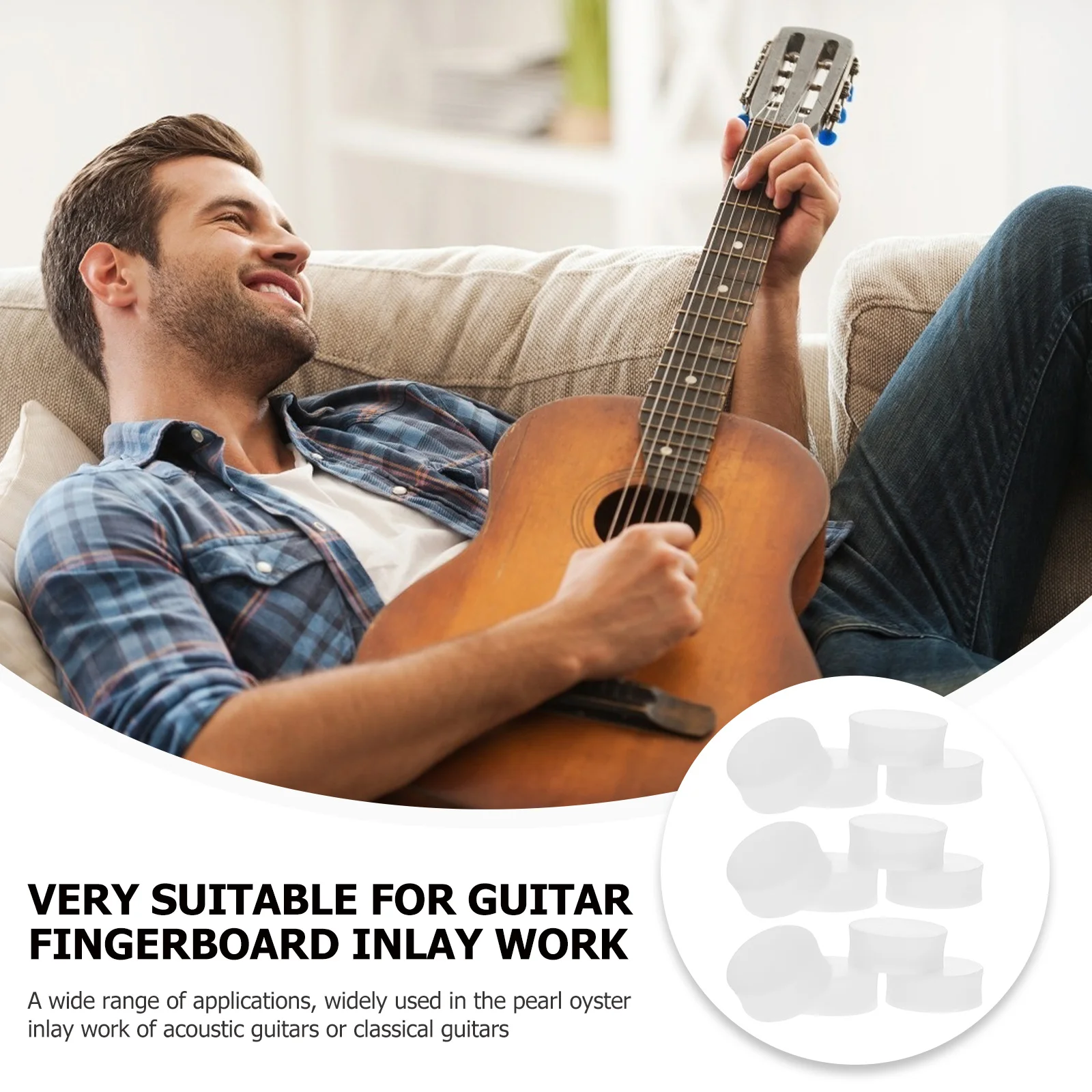 20Pcs Guitar Fingerboard Round Shell Inlay Dots Natural Bright Color Perfect for Acoustic Classical Mandolin Binding Inlay
20Pcs Guitar Fingerboard Round Shell Inlay Dots Natural Bright Color Perfect for Acoustic Classical Mandolin Binding Inlay