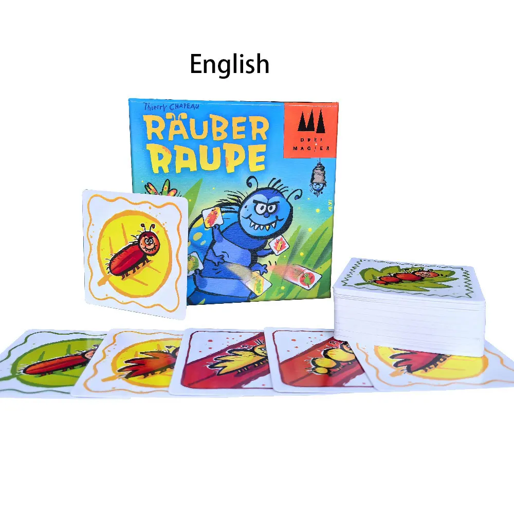 Настольная игра Rauber Raupe — это карточная игра на тему гусеницы, подходящая для различных фестивалей.
Настольная игра Rauber Raupe — это карточная игра на тему гусеницы, подходящая для различных фестивалей.