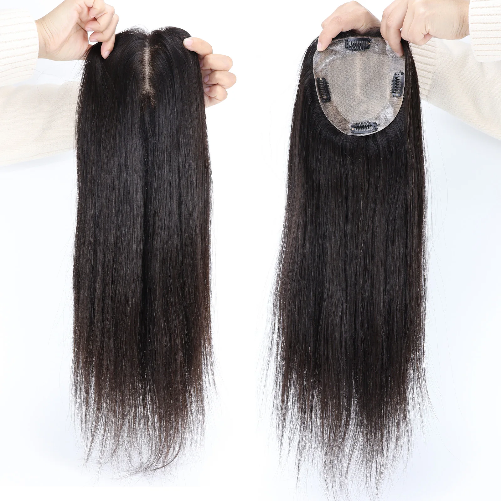 150% Density Hair Topper Silk Base Real Remy European Hair Silk Top Straight with Baby Hair PU Around Natural Hairline for Women
150% Density Hair Topper Silk Base Real Remy European Hair Silk Top Straight with Baby Hair PU Around Natural Hairline for Women